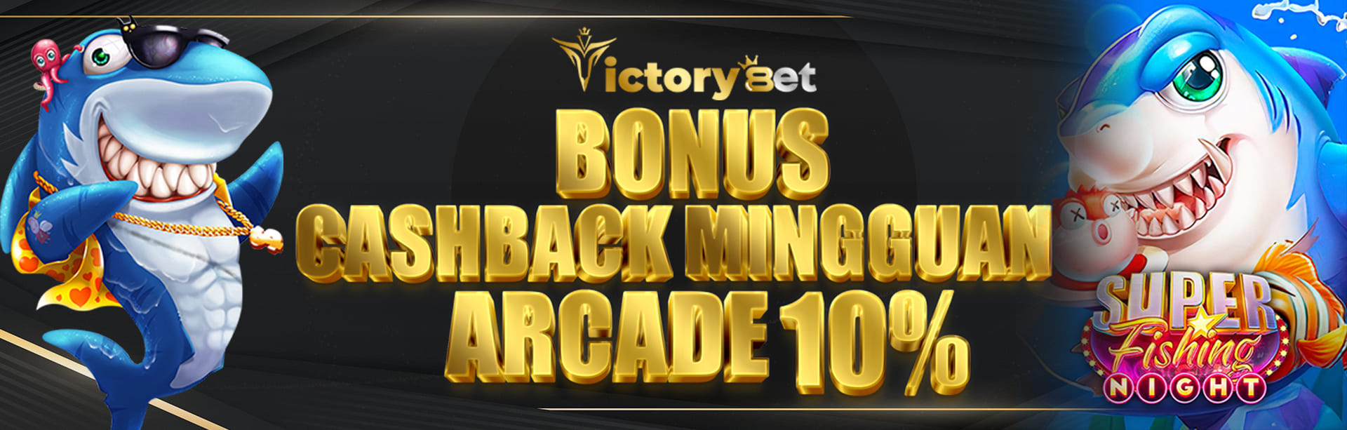 BONUS CASHBACK MINGGUAN ARCADE 10%