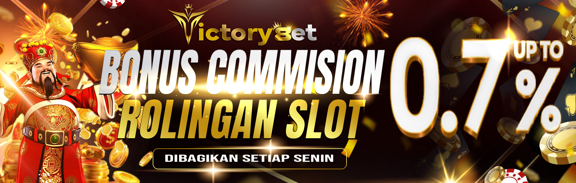 BONUS COMMISION / ROLINGAN SLOT UP TO 0,7%